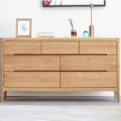 Seattle Natural Solid Oak 3+4 Chest of Drawers