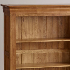 French Rustic Solid Oak Small Bookcase