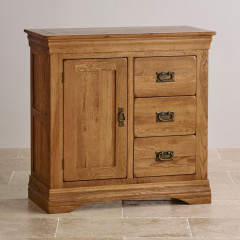 French Rustic Solid Oak Storage Cabinet