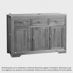 Chamfer Natural Solid Oak Large Sideboard