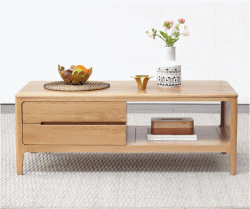 Seattle Natural Solid Oak Coffee Table