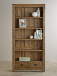 York Solid Oak Large Bookcase