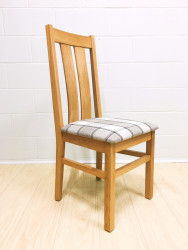 Chamfer Solid OAK Dining Chair Fabric Pad