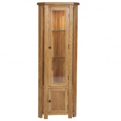 Original Country Oak Corner Display Unit